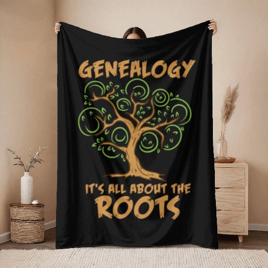 GENEALOGY: It's All About The Roots Throw Blankets