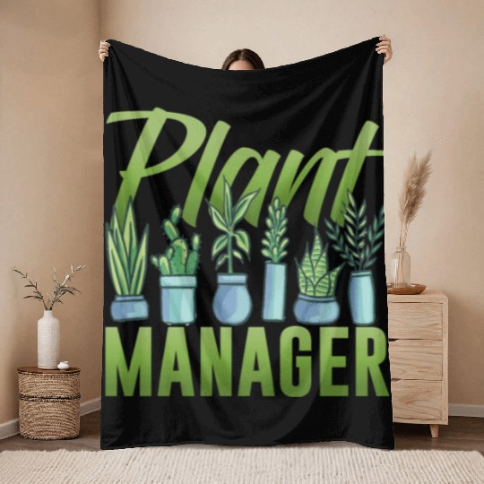 Plants Manager Garden Plant Gardening Landscaping Throw Blankets