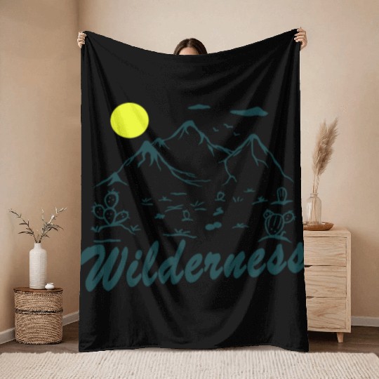 Wilderness Hiking Nature Lover Throw Blankets