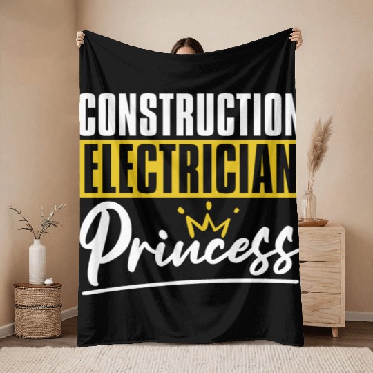 Electrician Electrical Engineer Lineman Throw Blankets