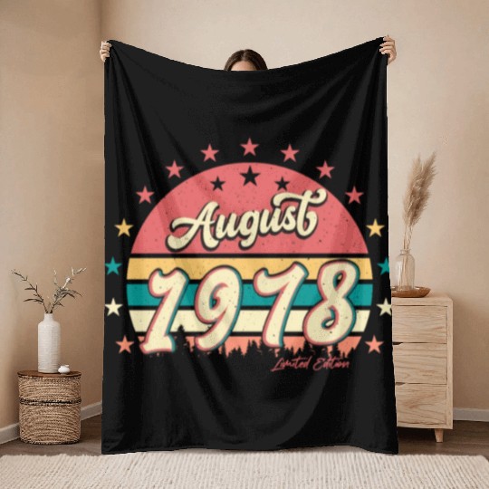 Born August 1978 Throw Blankets