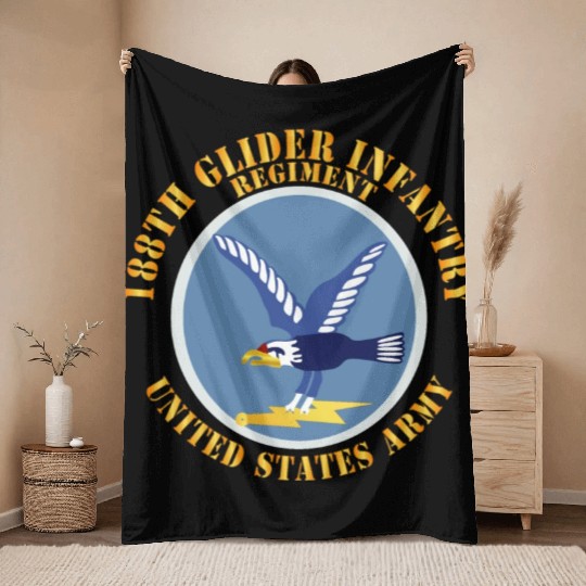 Army 188th Glider Infantry Regiment SSI X 300 Throw Blankets