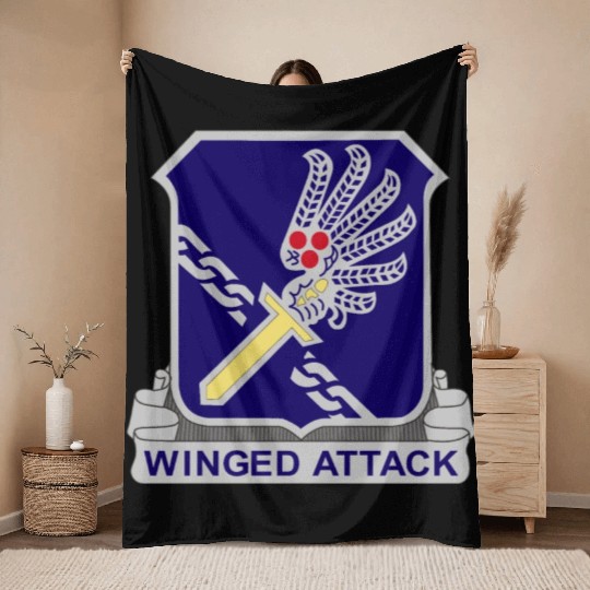 Army 188th Infantry Regiment DUI wo Txt X 300 Throw Blankets
