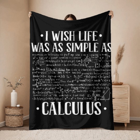 Calculus Mathematics Math Throw Blankets
