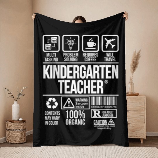 Kindergarten Teacher | #TSM Throw Blankets