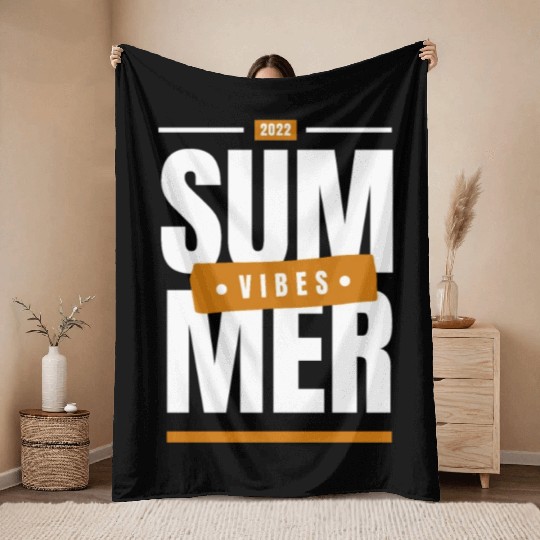 SUMMER VIBES Throw Blankets