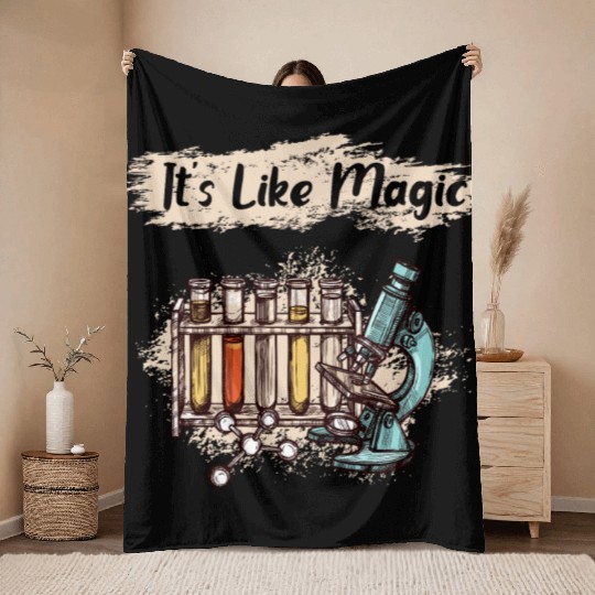Science it's like magic, back to school Throw Blankets