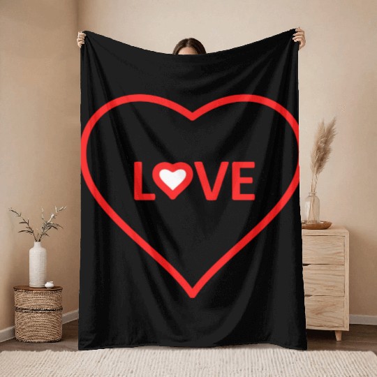 my love for you to lovers & valentine Throw Blankets