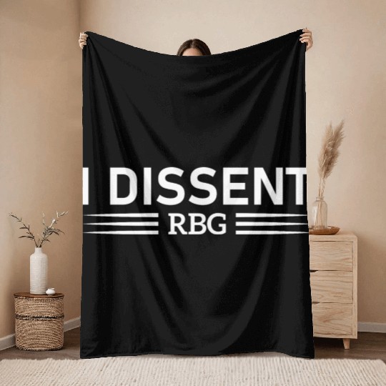 I Dissent RBG Throw Blankets