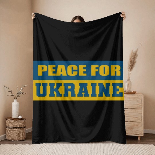 Peace for Ukraine Peacemaker Gift Throw Blankets