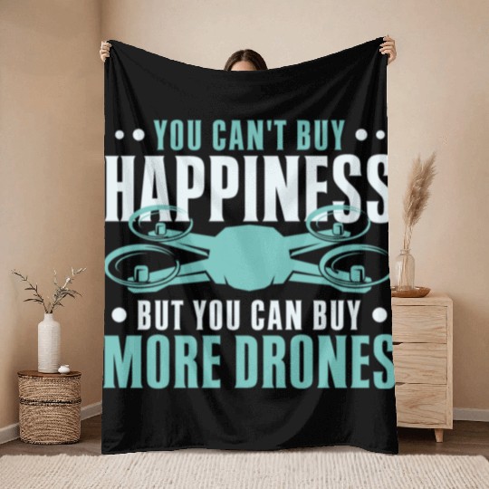 Drone Pilot But You Can Buy More Drones Quadcopter Throw Blankets