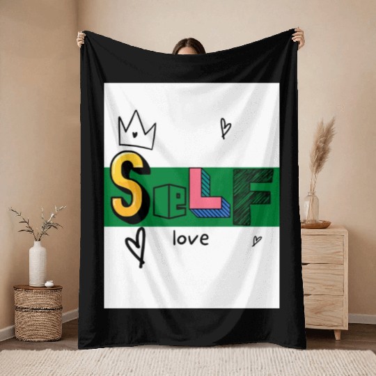 Self Love Throw Blankets