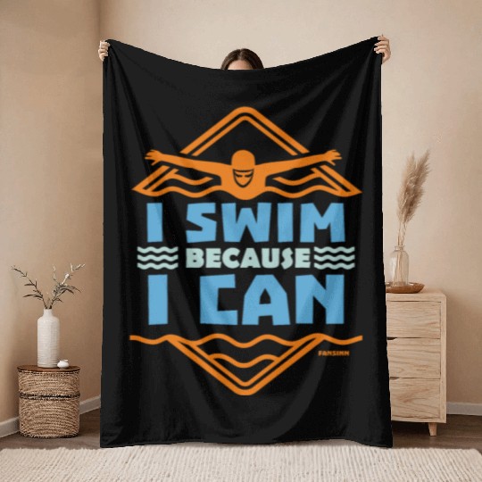 Swimming lifeguard swimming course outdoor pool gi Throw Blankets