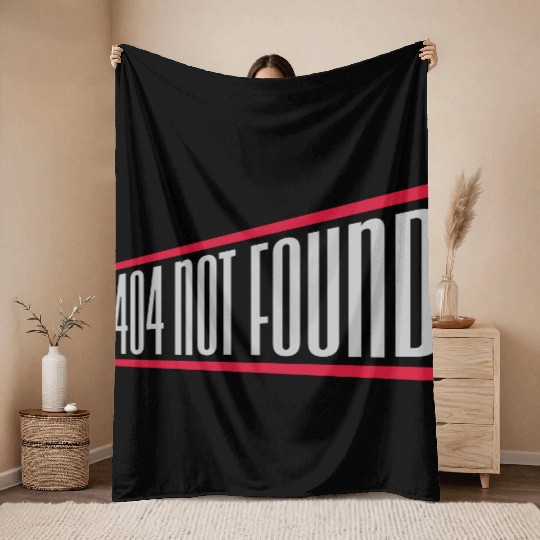 404 not found computer Throw Blankets