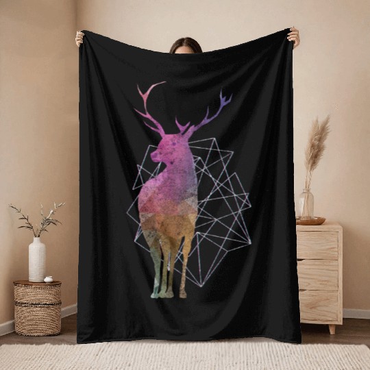 Poly Art Cool Art Shapes Throw Blankets