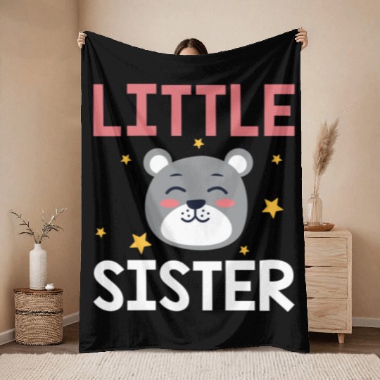 Little Sister Throw Blankets