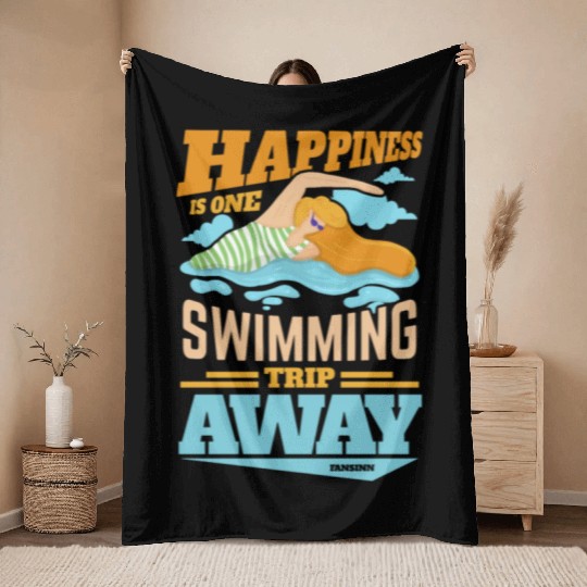 Swimming lifeguard swimming course outdoor pool gi Throw Blankets