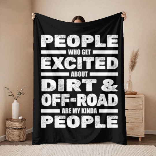 Dirt Bike MX Motocross Supercross Throw Blankets
