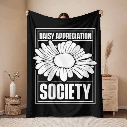 Daisy Garden Gardening Gardener Throw Blankets