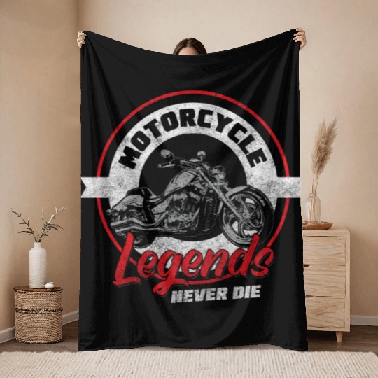 Biker Hard Rock Racing Sport Throw Blankets