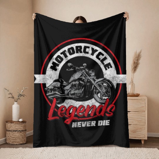 Biker Hard Rock Racing Sport Throw Blankets