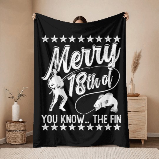 Joe Biden Fishing Throw Blankets