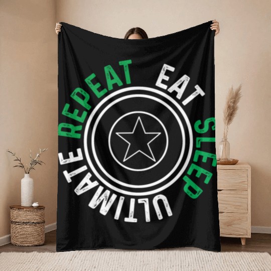 Ultimate Frisbee Disc Golf Throw Blankets