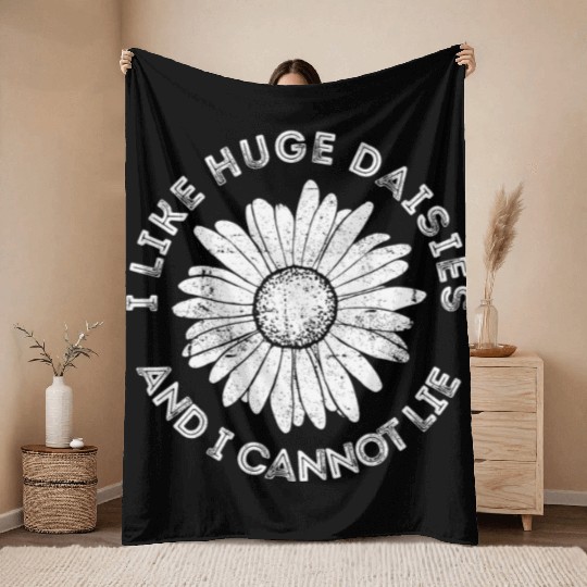 Daisy Garden Gardening Gardener Throw Blankets