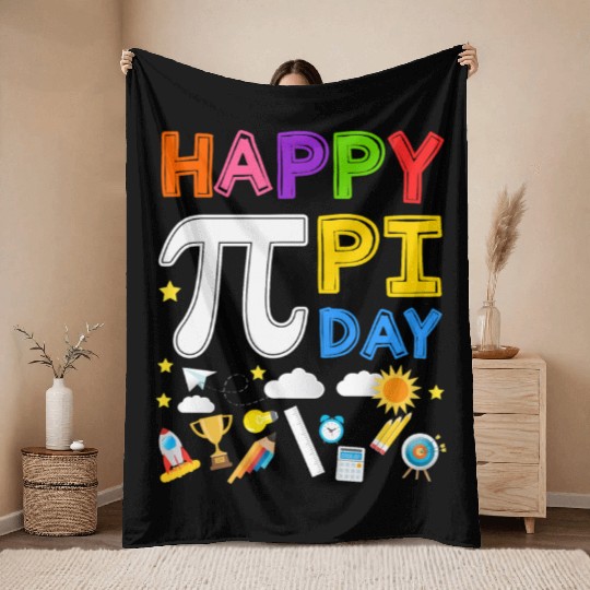 Math Geek Happy Pi Day Gift for Teacher Student Throw Blankets