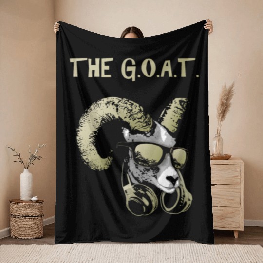 The Goat Cool Cool and Funny Music Animal with Throw Blankets