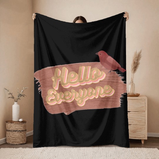 Hello everyone,brown color birds Throw Blankets