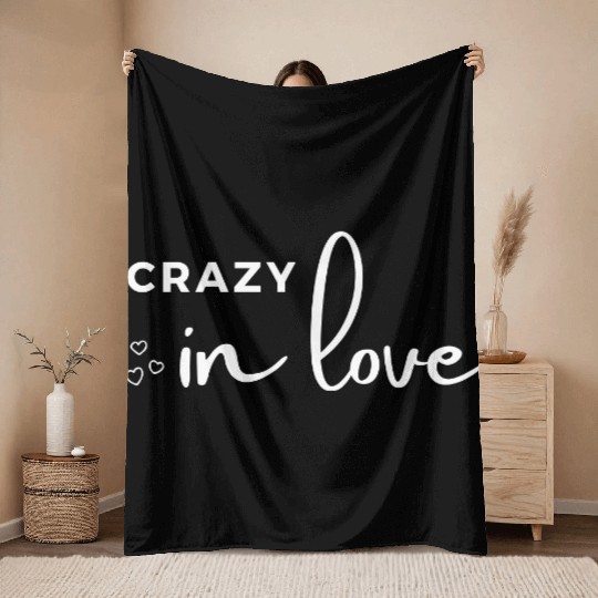 hen night crazy in love bride bachelorette party Throw Blankets