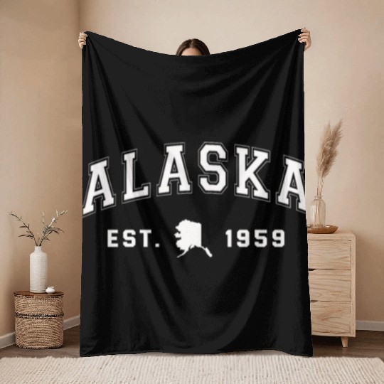 Alaska Gift USA Natur Bär Denali Grizzly Wald Throw Blankets
