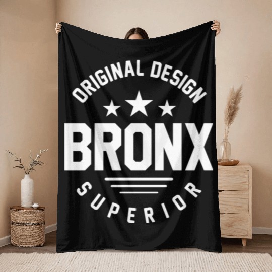Bronx Urban Design Throw Blankets