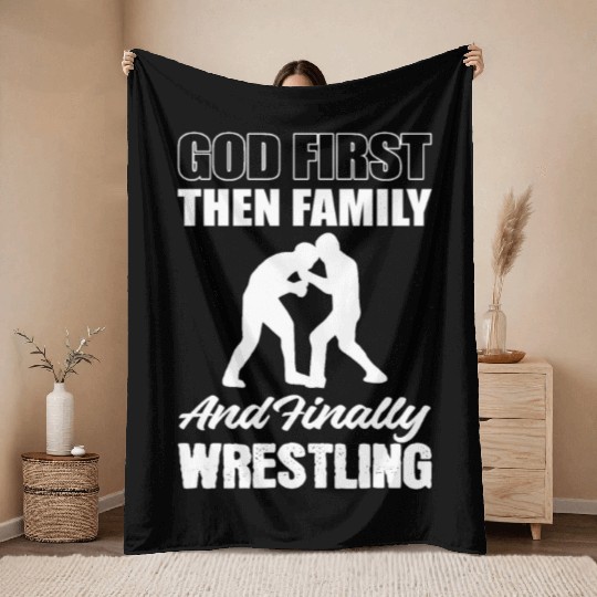 Finally Wrestling Athlete Gift Throw Blankets