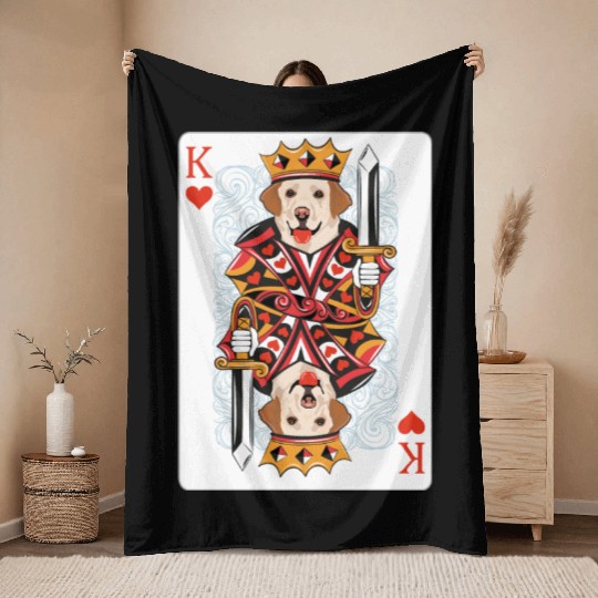 Pet King (Labrador retriever) Throw Blankets