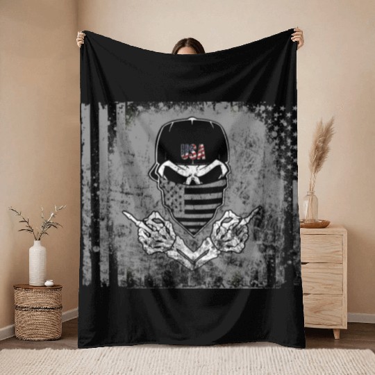 Wear American Warrior Throw Blankets