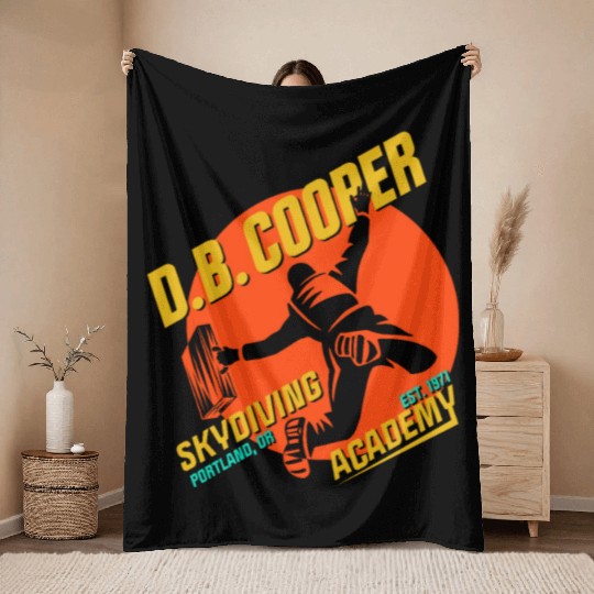 DB Cooper Skydiving Academy Throw Blankets