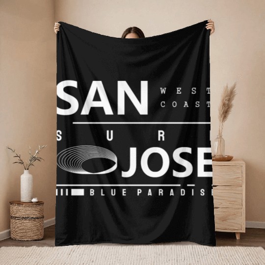 San Jose Urban Street Design Throw Blankets