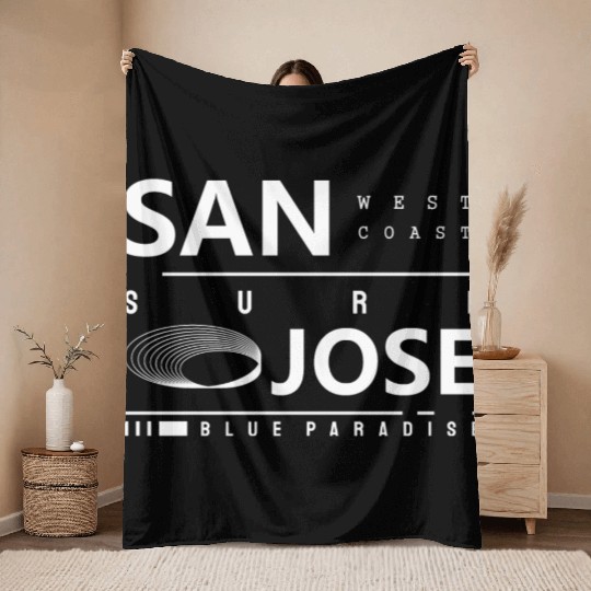 San Jose Urban Street Design Throw Blankets