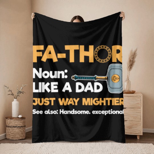 Thor Father Axe Throw Blankets