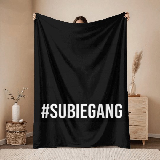 Subie Gang Impreza jdm lover classic japanese car Throw Blankets