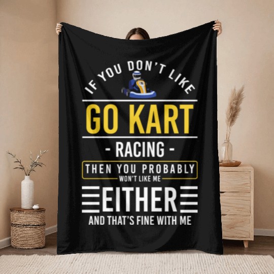 Kart Karting Racing Kart Race Throw Blankets