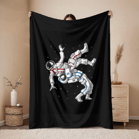 Jiu-Jitsu Astronauts Throw Blankets