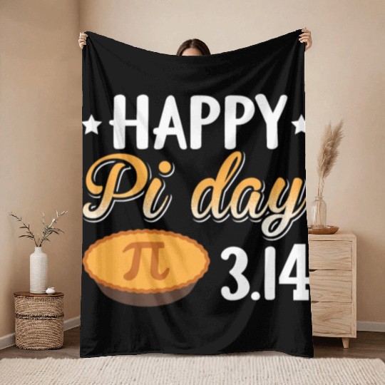Happy Pi Day Throw Blankets Love Math Funny Throw Blankets