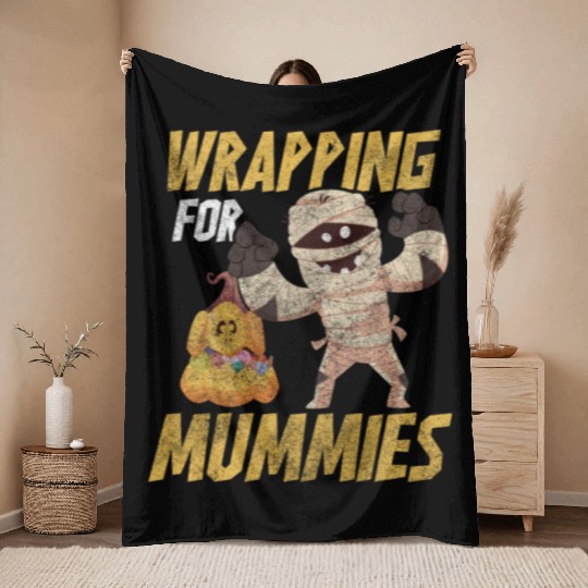 Pharaoh Horror Monster Egypt Throw Blankets