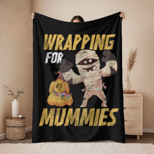 Pharaoh Horror Monster Egypt Throw Blankets