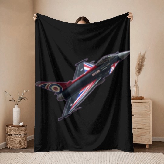 Union Jack Typhoon Throw Blankets