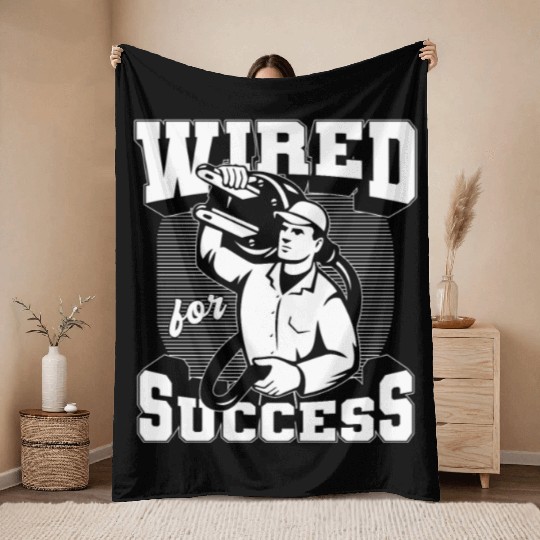 Electrician Electrical Engineer Lineman Throw Blankets