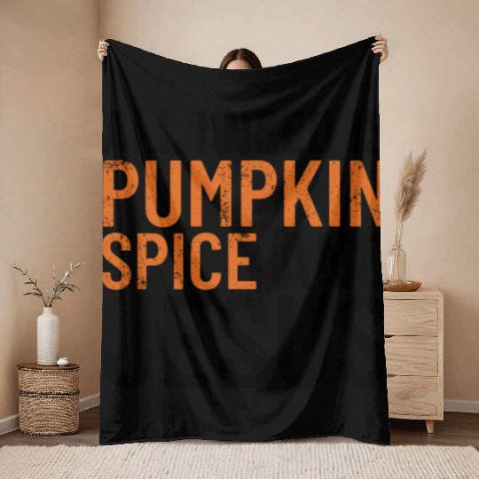 All I Need Is Pumpkin Spice And Jesus Thanksgiving Throw Blankets